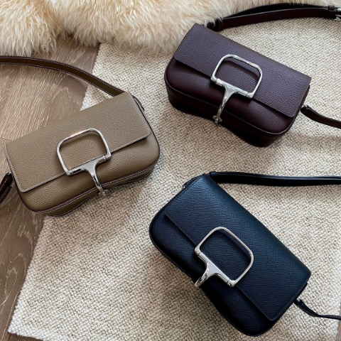 真皮馬鞍包蜜臀桃屁股包(23cm)